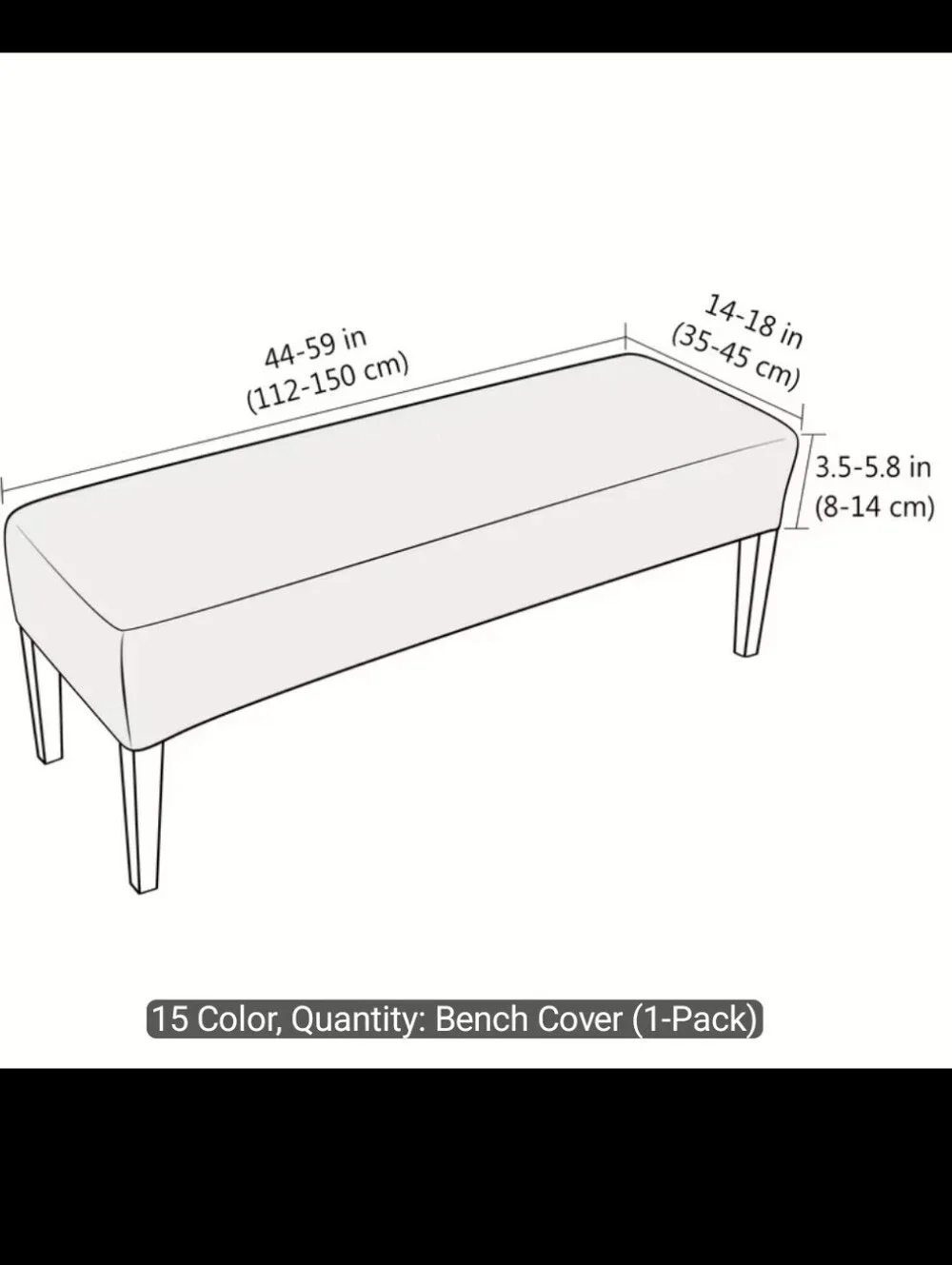 NEW! Bench Seat Cover Velvet Large